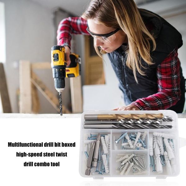 

professional hand tool sets 94pcs 4-8mm multifunction hss twist drill bits set for aluminum metal woodworking hole drilling power tools kit