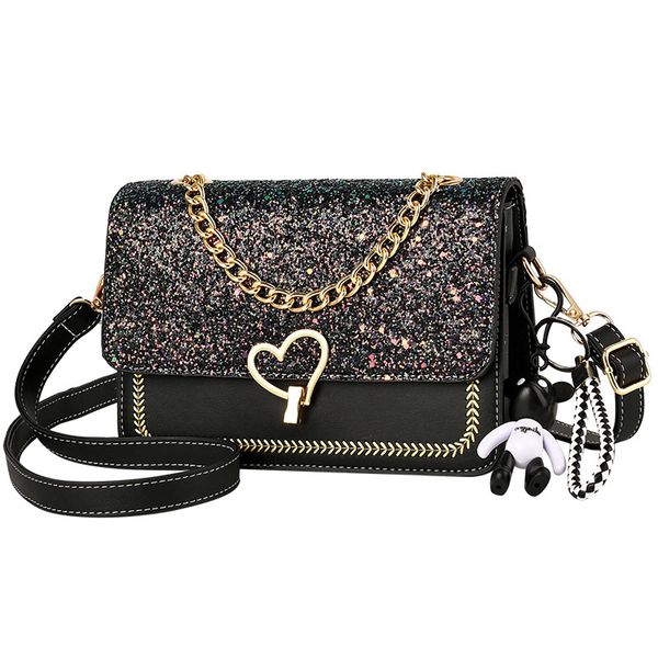 

small wallet womens luxurys designers bags 2021 fashion plain flap sequin single crossbody bag summer chain messenger package women wallets