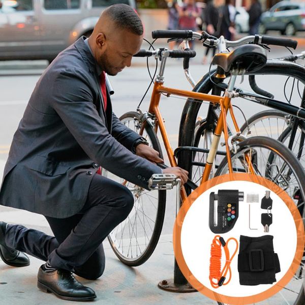 

bike locks 1 set padlock alarm lock bikes alarming bicycles