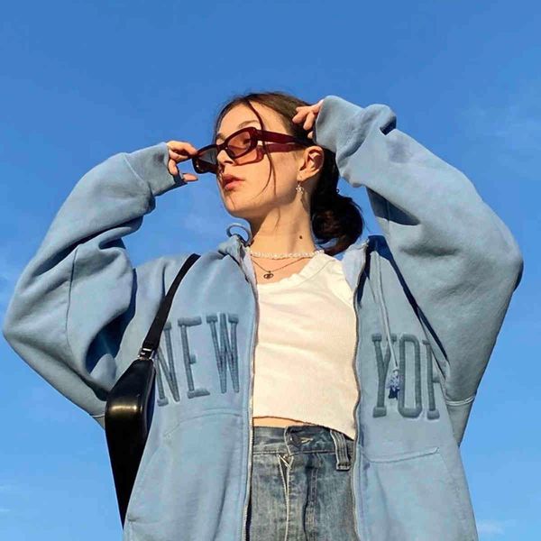 

women's hoodies & sweatshirts vintage letter embroidery cotton hoodie women autumn winter thick oversize female casual streetwear 25f4, Black