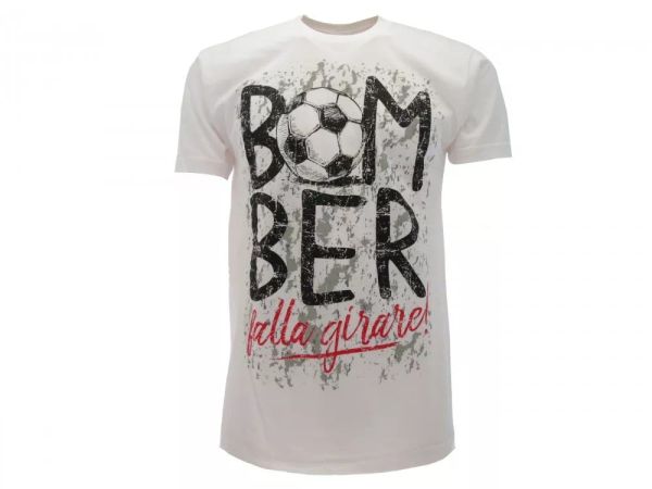 

t shirt solo parole uomo bomber falla girare originale, White;black