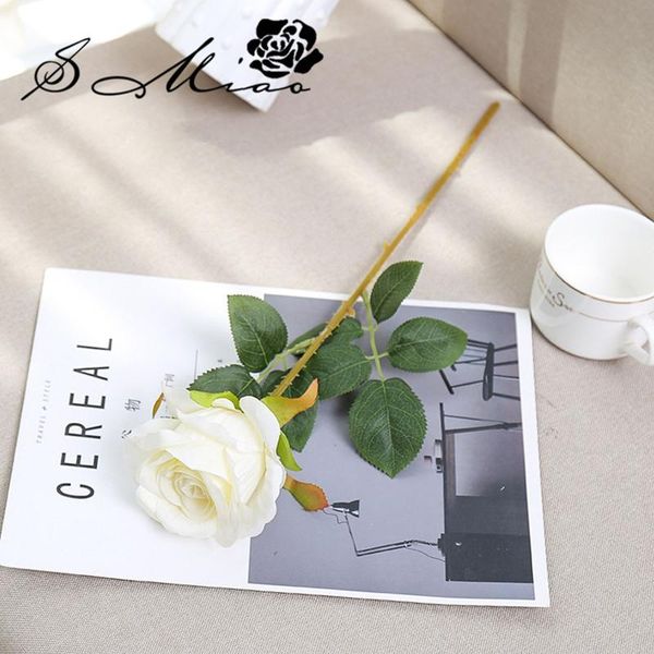 

white rose artificial flowers romantic diy fake flower wholesale for party home wedding decoration valentine's day decorative & wreaths