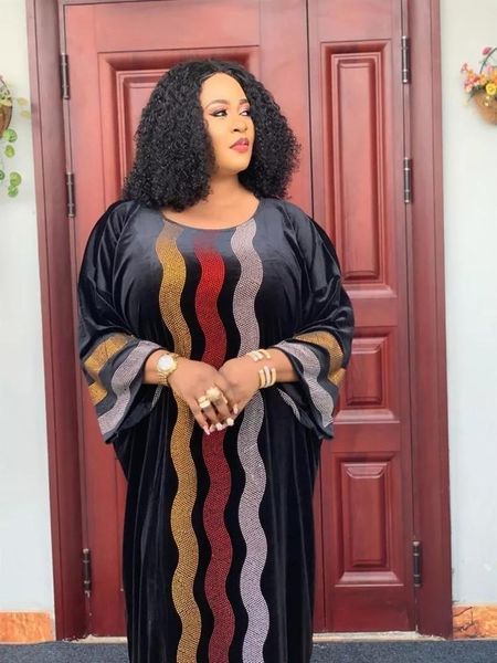 

ethnic clothing length:138cm bust:160cm fashion print elastic sleeve loose style dashiki stripe long dresses for lady/women 3colors, Red
