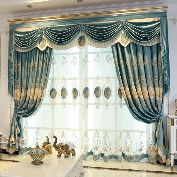 

curtain & drapes fashion luxury embroidered curtains for living room bedroom window villa european style tulle