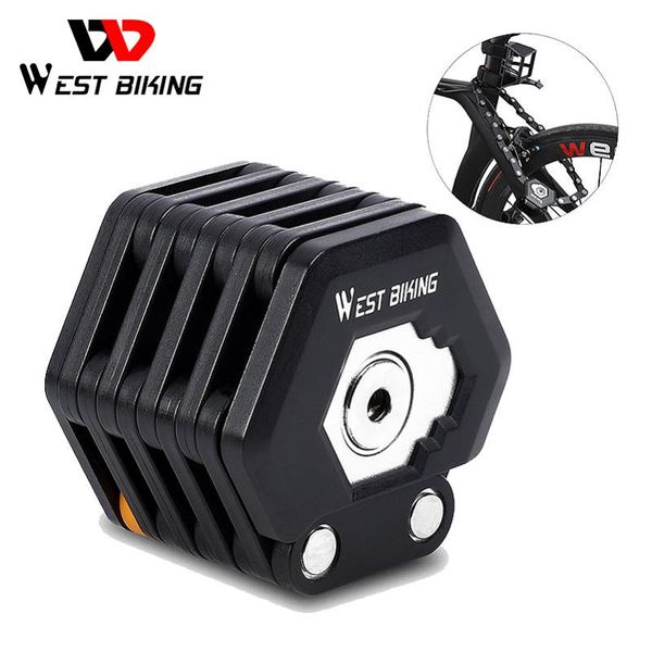 

bike locks west biking foldable lock with 3 keys hamburg-lock alloy anti-theft strong security bicycle mount bracket chain