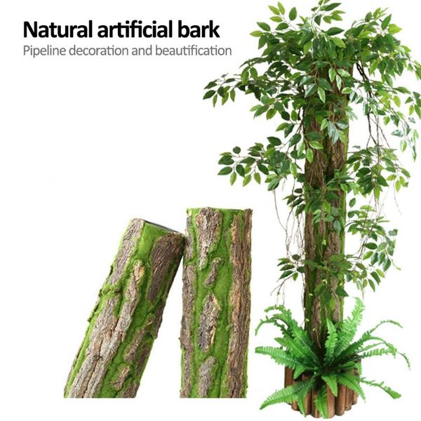 

decorative flowers & wreaths 2 sizes simulation green tree bark home sewer decoration fake moss wedding grass artificial plants