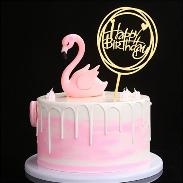 

other event & party supplies 10pcs anniversary baking accessories acrylic engagement ornaments cake insert flag er decoration plug-in