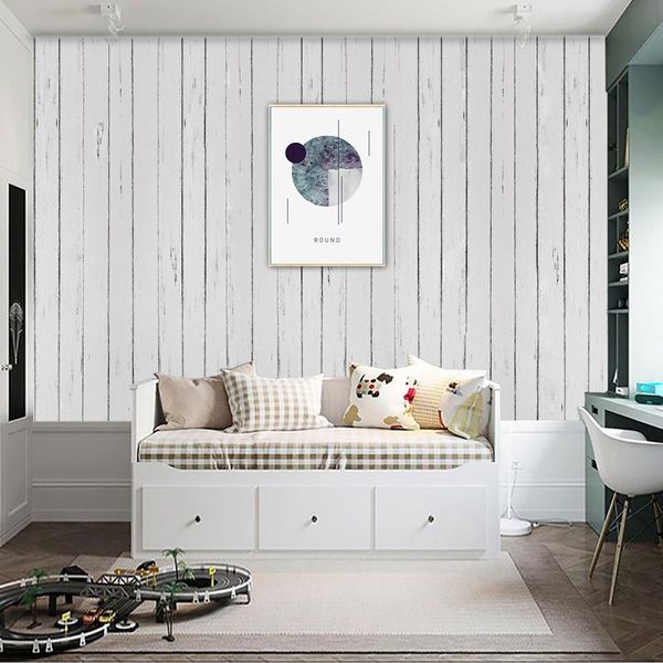 

wallpapers self adhesive white wood grain wallpaper peel and stick bedroom walls roll living room wall papers home decor j100