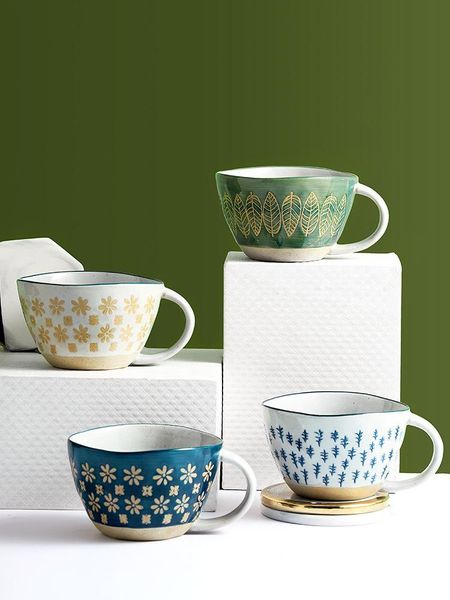 

mugs mark coffee cup creativity drink water ceramic kawaii mug womens 400ml handgrip office home japanese personality
