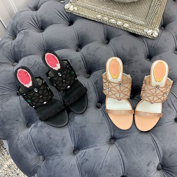 

luxury design women's sandals high heels, Black