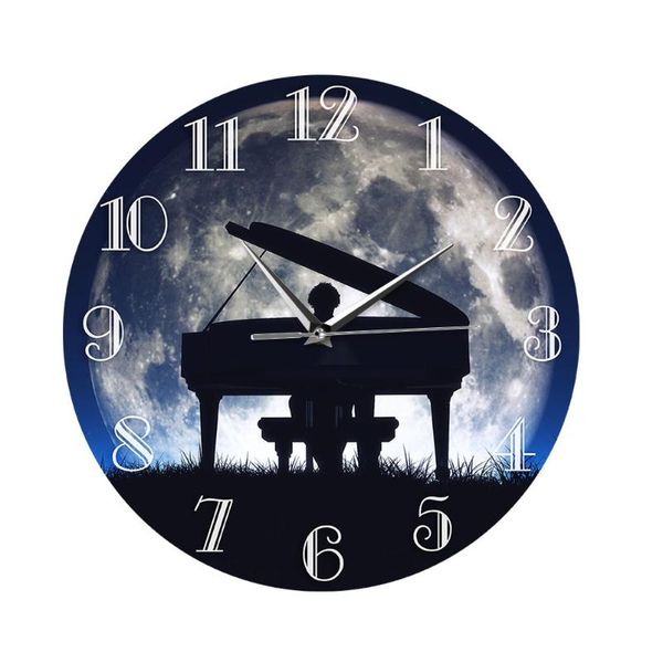 

wall clocks 1pc acrylic clock hanging creative vintage musician