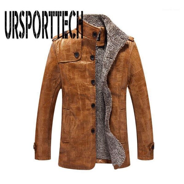 

men's fur & faux brand leather jacket men slim warm mens washed motorcycle biker jackets standing collar coat plus size 4xl outwear par, Black