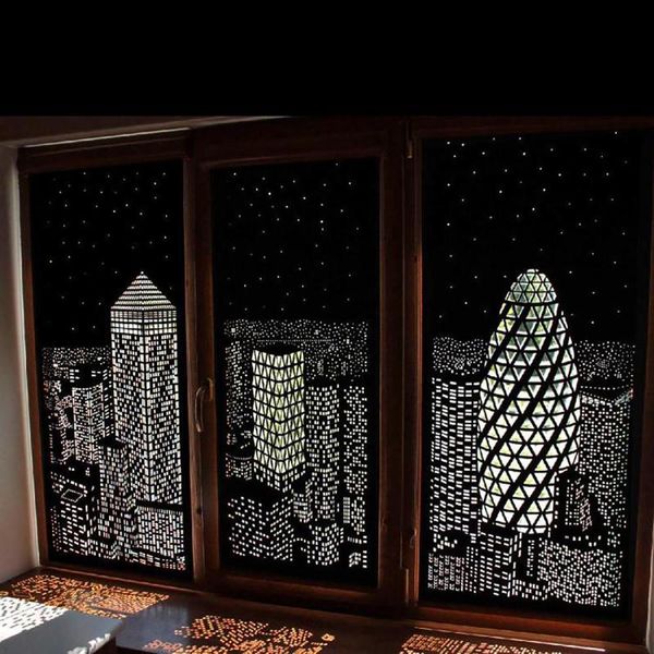 

curtain & drapes warm feeling beautiful home living decoration blackout-holeroll curtains elegant delicate city night view designs bedroom