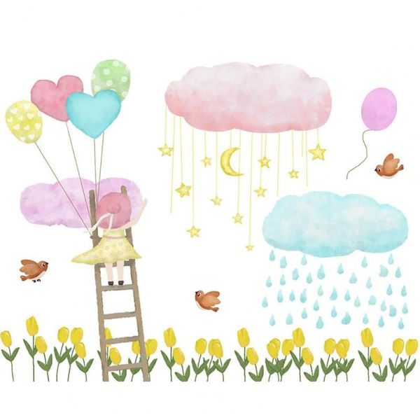 

wall stickers removable self-adhesive cartoon printing diy art decor pvc sticker decals