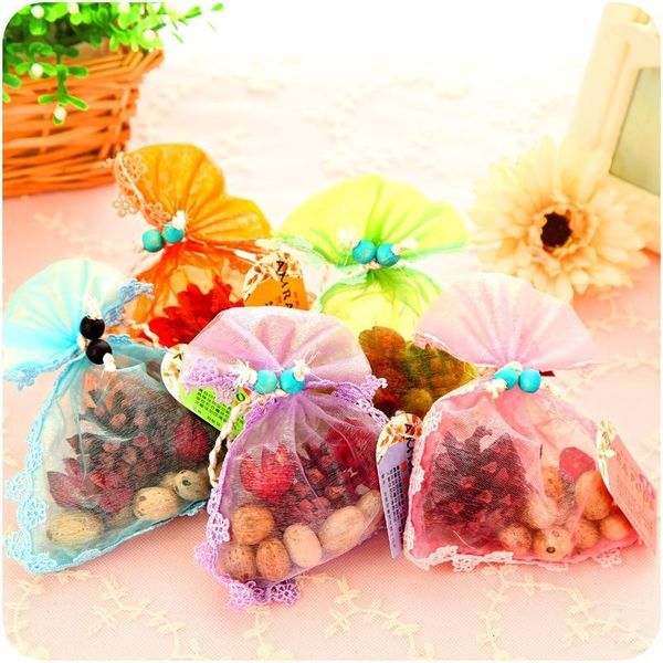 

pcs natural bud dried flower sachet bag aromatic air refresh storage bags