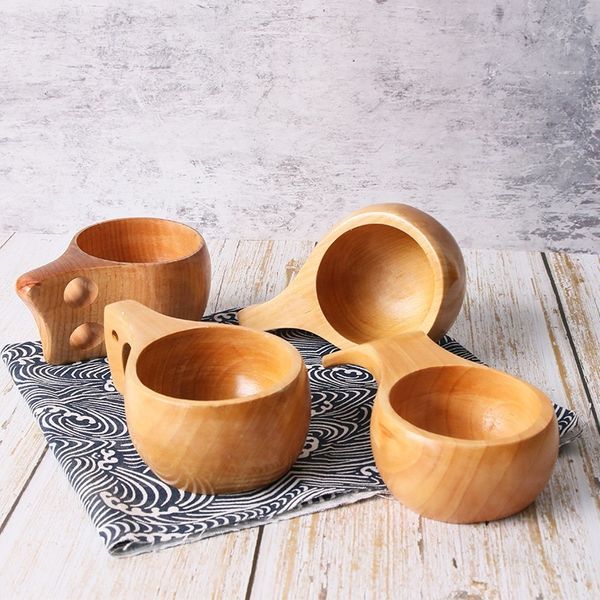 Fabrik Biologisch abbaubare Benutzerdefinierte Natürliche Geschenk Holz Cups Vintage Arabisch Eco Handmade Wiederverwendbare Holz Kaffeetasse Tee Cupszc279