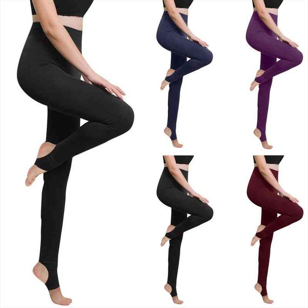 

pants color warm women leggings winter one piece waist thick, Black