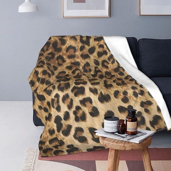 

blankets leopard print ultra-soft micro fleece blanket home decor warm anti-pilling flannel throw for couch bed sofa living room