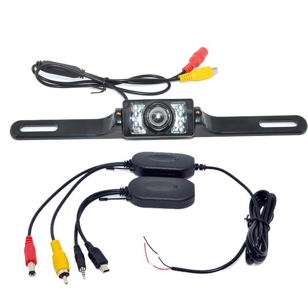 

car rear view cameras& parking sensors 2.4g wireless backup reverse camera system kit night for dvd monitor