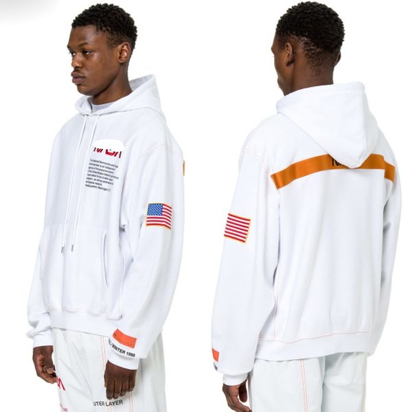 

streetwear travis scott cotton nasa hoodie fashion letter printed trousers autumn winter mans womans hip hop casual sports pants loose hoody, Black