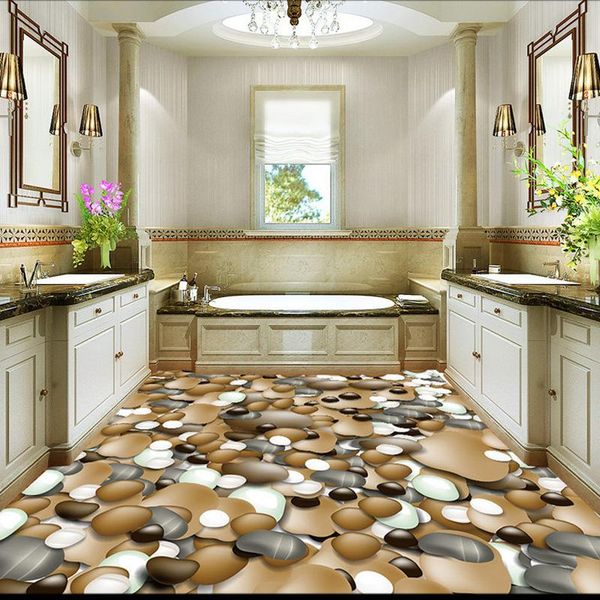 

floor wall papers 3d cartoon pebbles po wallpaper painting mural waterproof pvc self adhesive flooring stickers wallpapers