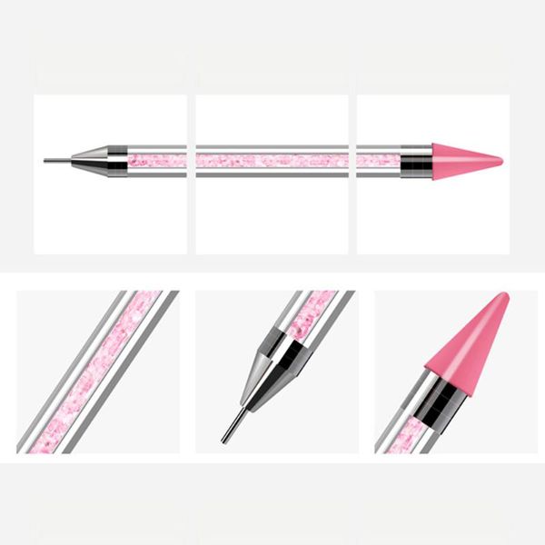 

colorful art eye makeup picker dotting pen home salon nail rhinestones set manicure pick up tweezer mix sizes 3d decoration kits
