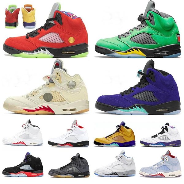 

men basketball shoes 5s raging red stealth white cement metallic international flight oreo women retro racer blue green bean sports sneakers