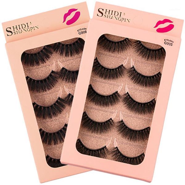 

3d thick soft layered fluffy fake mink eyelashes 5 pairs of false eyelashes1