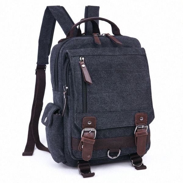 

vintage canvas women backpack men school bag crossbody student bag female shoulder chest rucksack small women bagpack bolsas p1cg