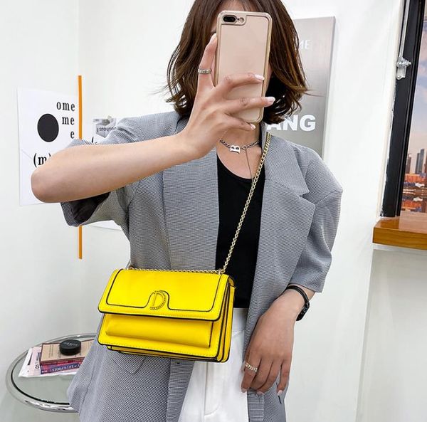 

female bag texture 2021 autumn/winter trendy crossbody fashion chain bags
