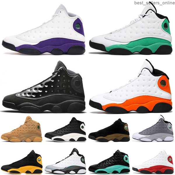 

2021 arrival basketball shoes 13 13s lucky green flint jumpman starfish hyper royal for mens womens court purple retro trainers, Black