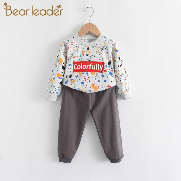 Bear Leader Baby Jungen Aktive Kleidung Sets Herbst Kleinkind Mode Brief Drucken Outfits 2PCS Kinder Frühling Trainingsanzüge 2-5Y 210708