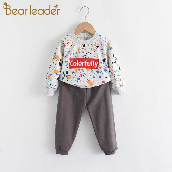 

bear leader baby boys active clothing sets autumn toddler fashion letter print outfits 2pcs kids spring tracksuits 2-5y 210708, White