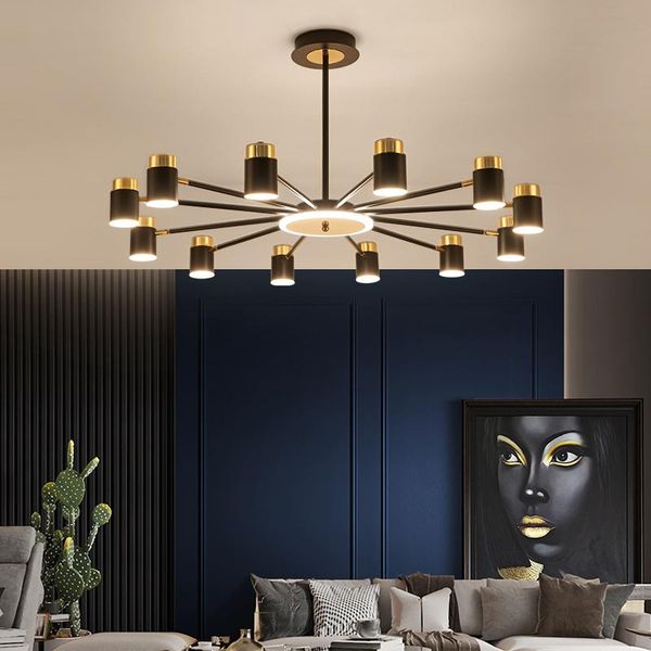

pendant lamps living room chandelier modern and simple 2021 light luxury villa high-end fashion atmospheric nordic