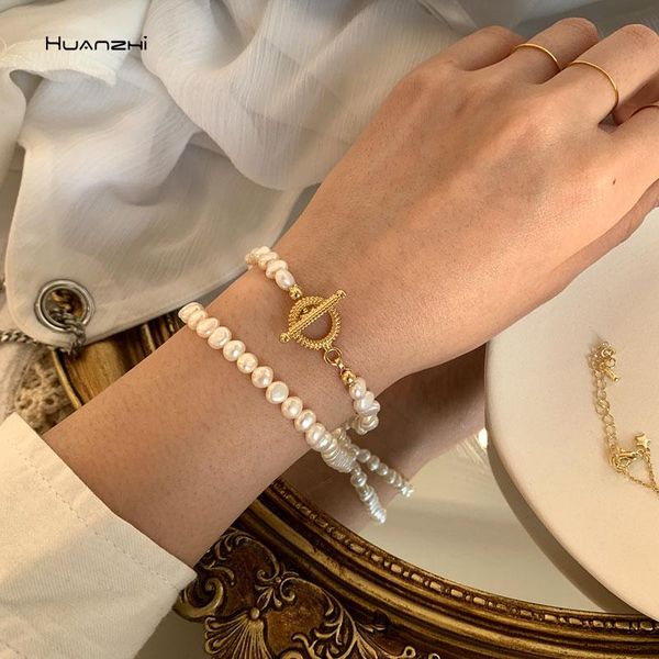

concise elegant vintage double layer freshwater pearl bracelet for women girls party jewelry gift link, chain, Black