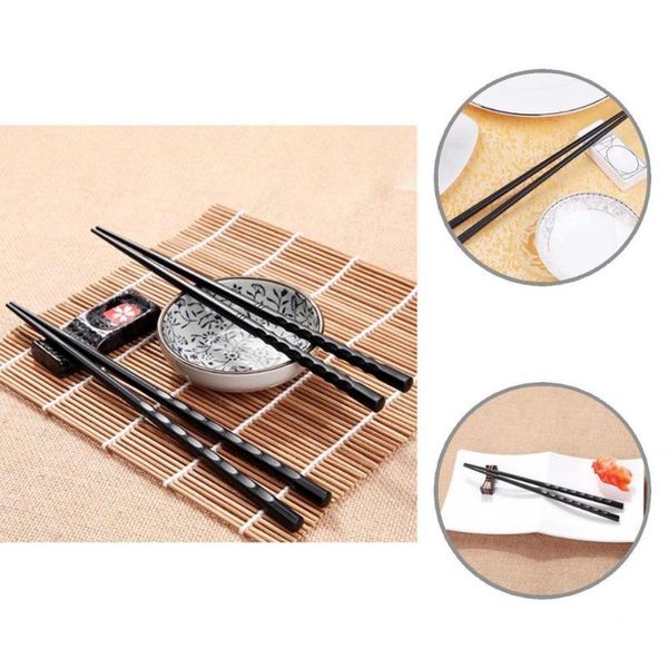 

chopsticks alloy 10pairs useful serving chop sticks fine workmanship noodles ergonomic design for dinning hall