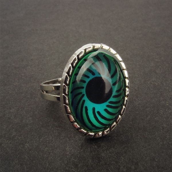 

2021 eye mood ring charming rings change color female, Silver