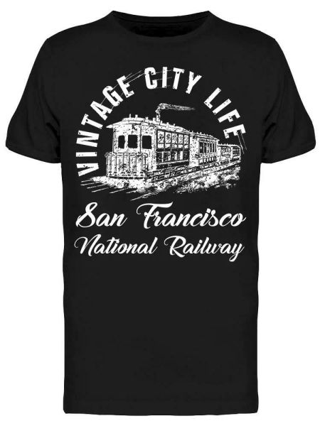 

vintage city life tee men's -image by shutterstock, White;black