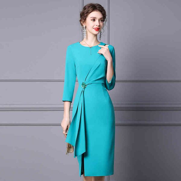 

Casual Dresses Zhili annual meeting Dress Medium Length Sequin diamond flounce 7-sleeve Hip Wrap Skirt in spring ONXH, Black;gray