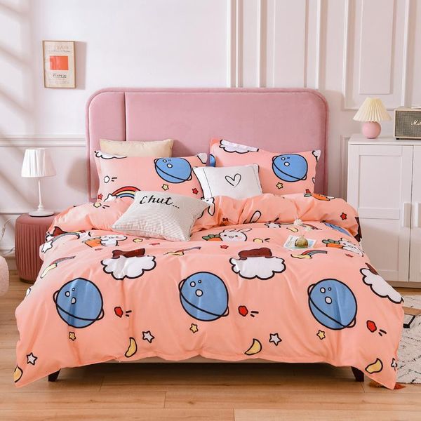 

bedding sets all-cotton petting zoo four-piece thickening 100% cotton bed sheet of quilt cover fashion set