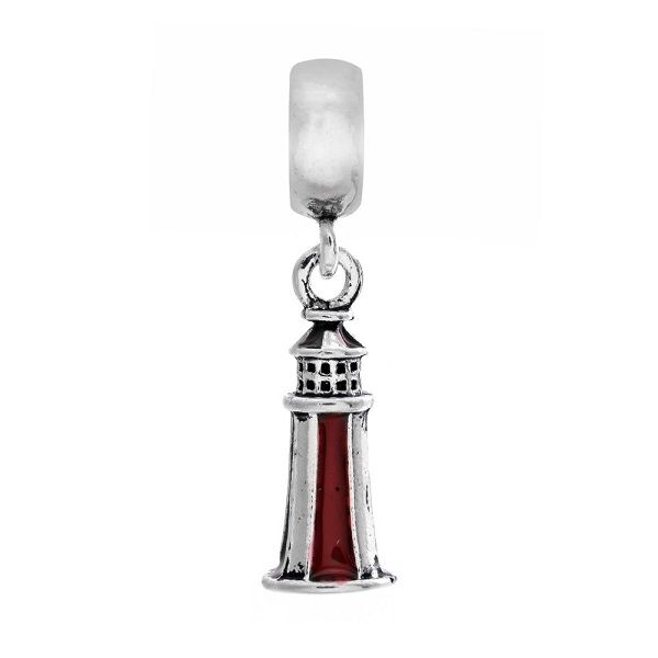 

fits pandora bracelets 20pcs lighthouse enamel dangle silver charms fits pandora charms bracelet beads for jewelry making 925 sterling silve, Black