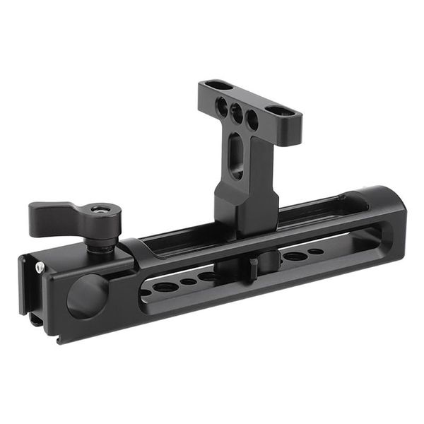

aluminum handgrip with detachable handle seat 1/4inch mounting points&built-in 15mm rod clamp & shoe mount adapters lighting studio acce