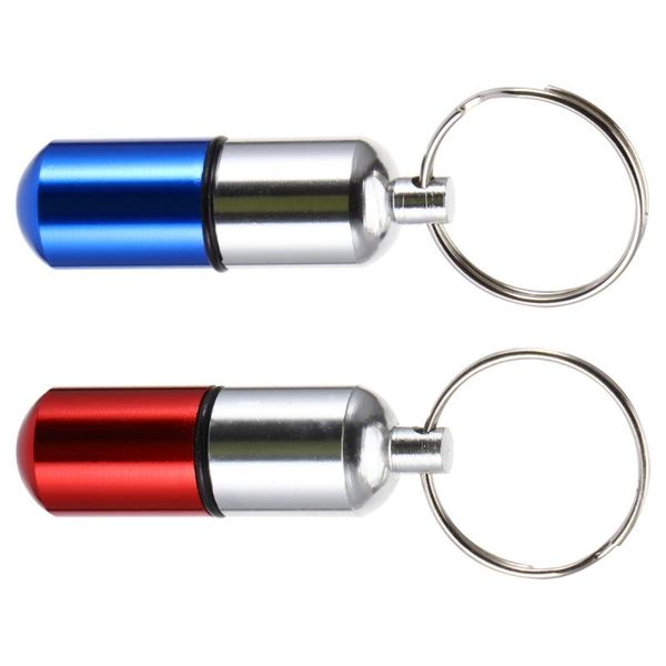 

storage bottles & jars 2pcs fob keychain holder charm pendant emergency aspirin
