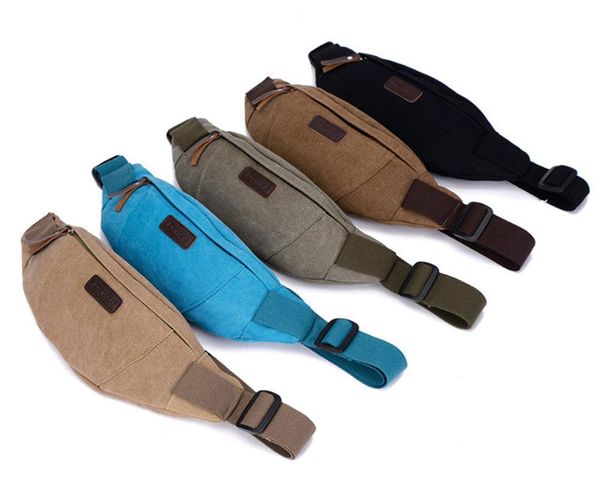 

waist bags korean-style sports running bag men's fashion outdoor canvas chest pack shoulder headphone jack