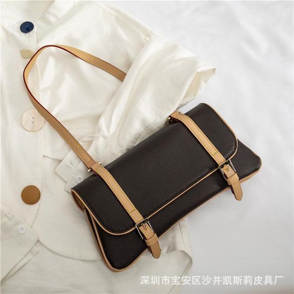 

evening bags niche french retro armpit bag female 2021 senior sense of fashion versatile double-layer handbag shoulder pu women