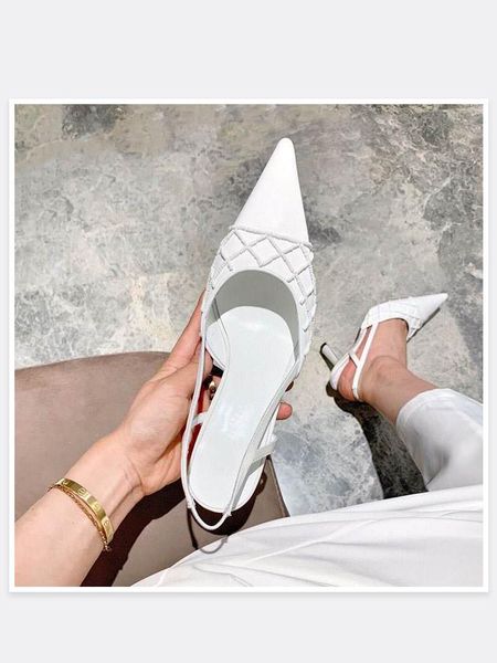 

dress shoes white strange high heels 8/10cm slingbacks sandals pointed toe women party black leather pumps