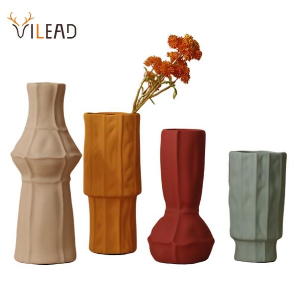

ceramic tree shaped geometric decoration flower vase nordic morandi texture glazed handmade ornament figurines home craft vases