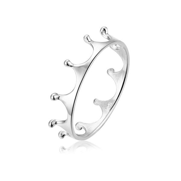 

wedding rings 10pcs 925 sterling silver personalized crown ring for women dating engagement jewelry party gift love, Slivery;golden