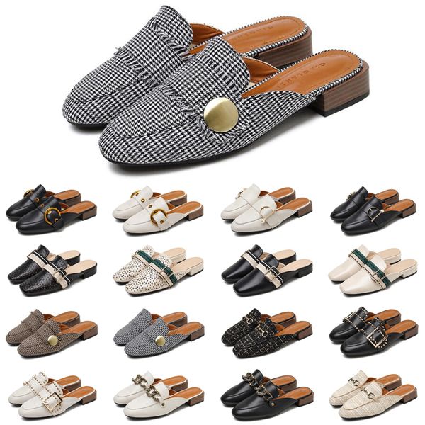 

designer women slides slippers shoes womens all-match sandals white brown slide slipper flat flip flops size 35-39, White;red
