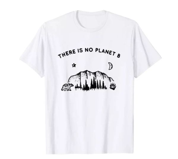 

r2 there is no planet b 100% cotton soft t-shirt white, White;black